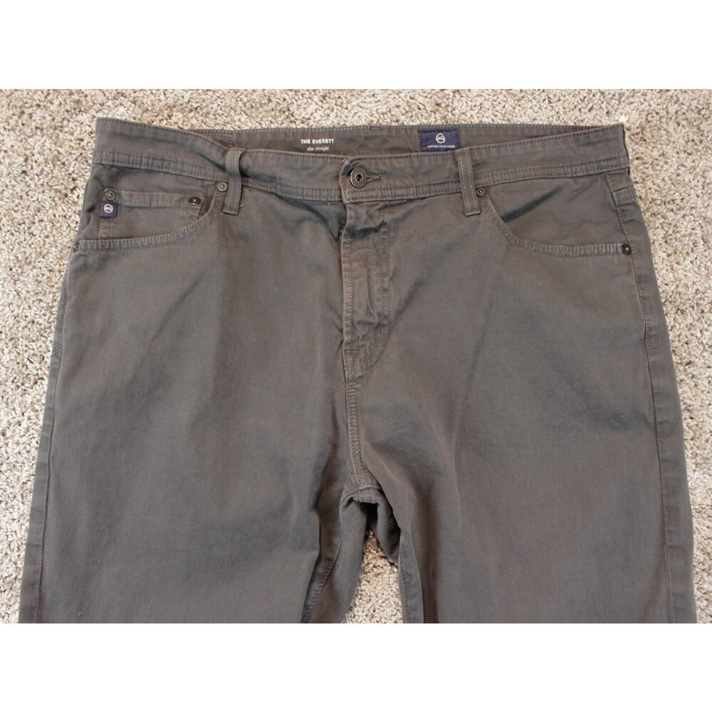 AG Adriano Goldschmied Mens 38x32 Gray Everett Slim Straight Jeans - Picture 2 of 8